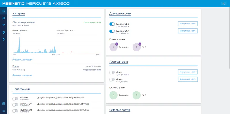 The system on Mercusys MR70X
